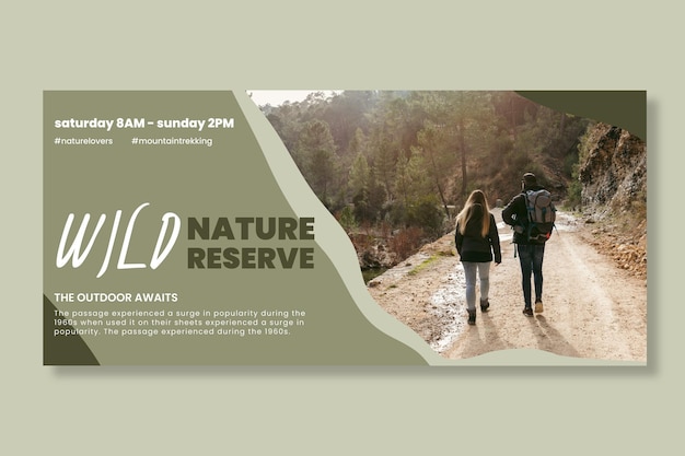 Wild nature banner template