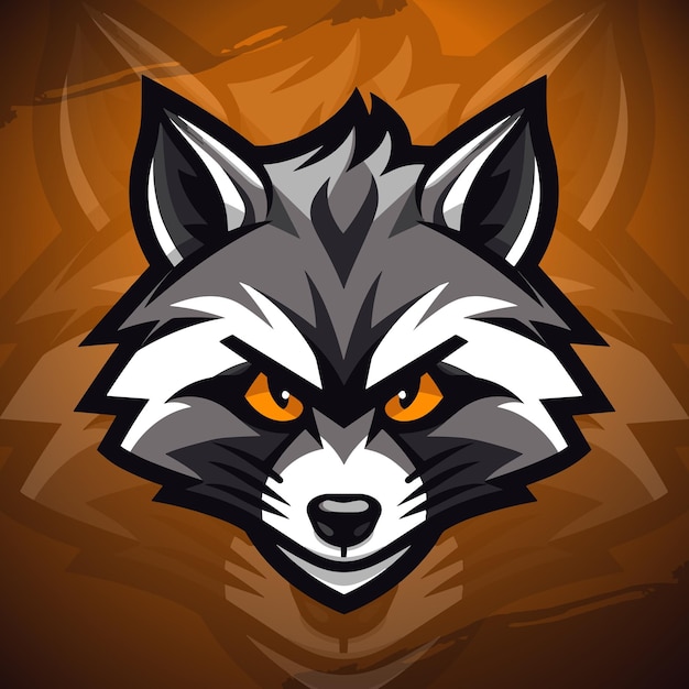 Wild Racoon Mascot 로고 채널 강도 amp 귀하의 스포츠 amp를 위한 민첩성 esport 팀의 정체성