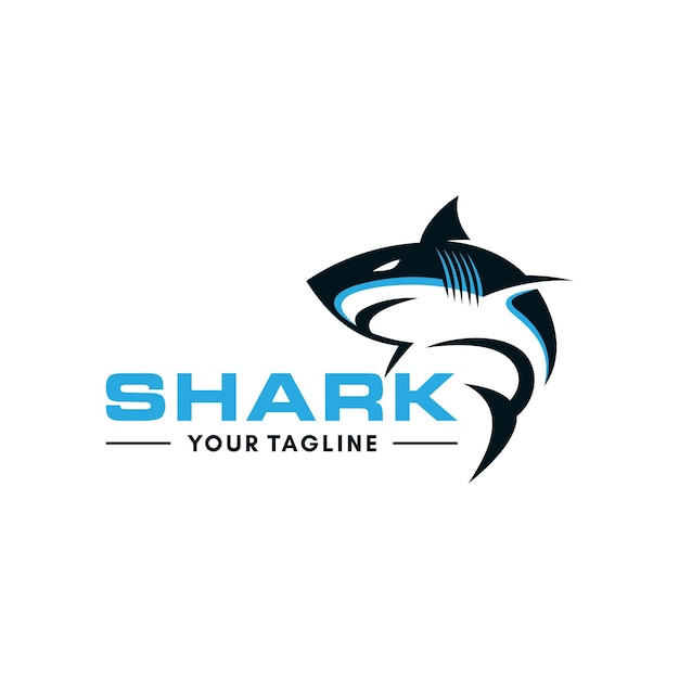 Векторный шаблон логотипа дикой акулы