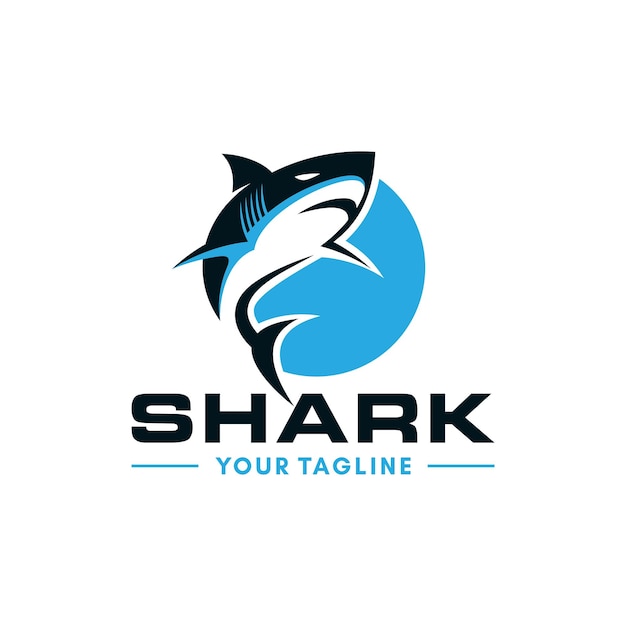 Wild shark logo vector template