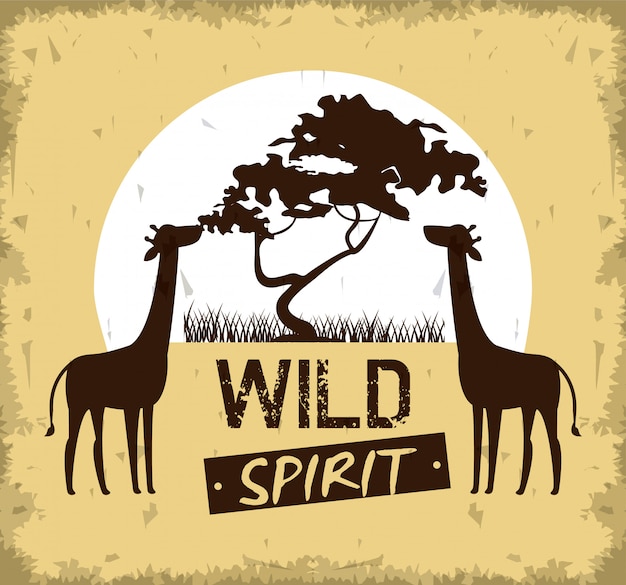 Vector wild spirit animals