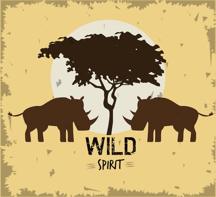 Vector wild spirit animals