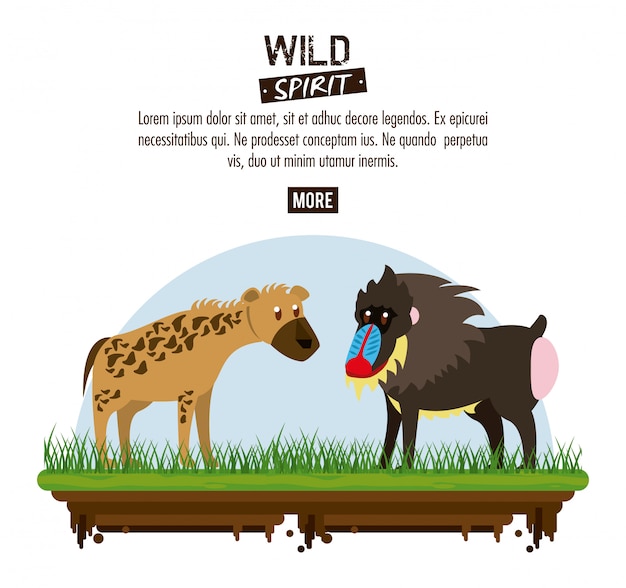 Vector wild spirit animals