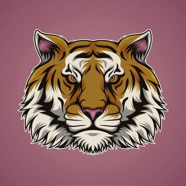 Голова дикого тигра