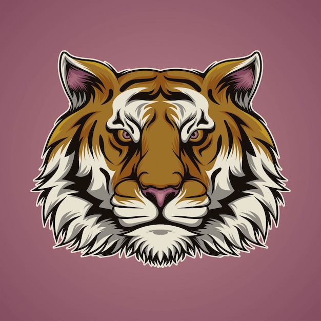 Vector wild tiger head