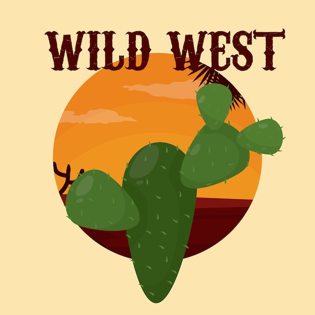 Vector wild west concept