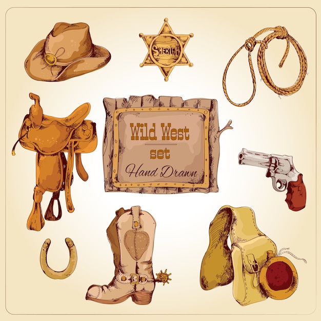 Wild west elementen set