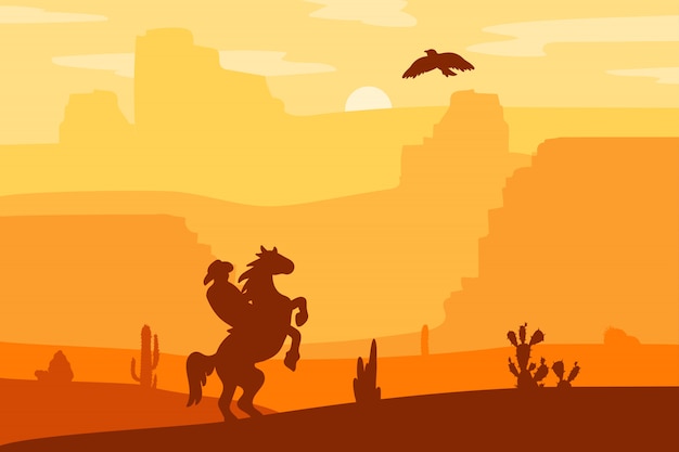 Vector wild west-landschap