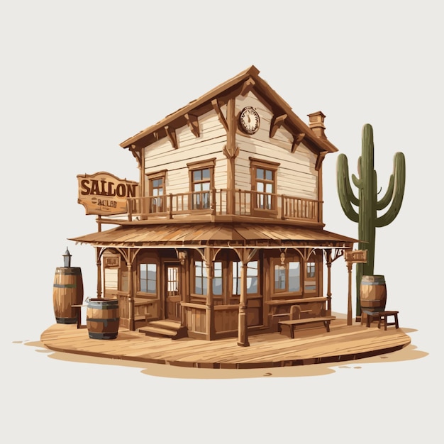 Vector wild west saloon