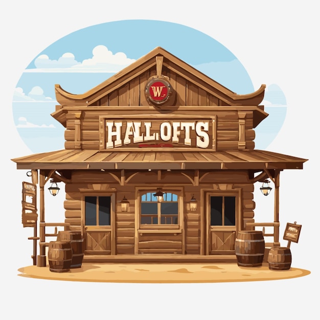 Vector wild west saloon