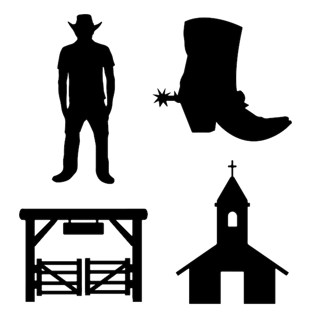 Wild west-silhouetpakket