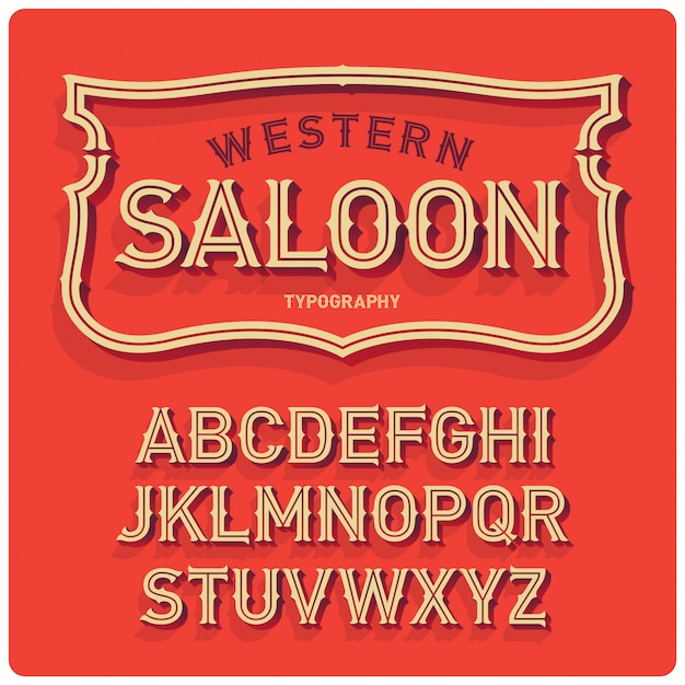 Wild west style font set