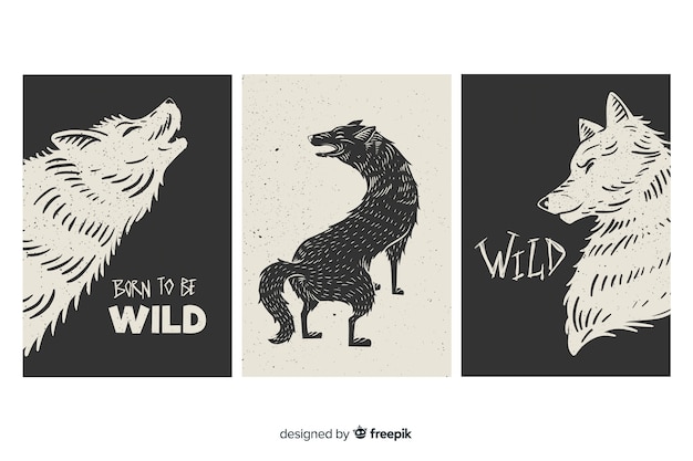 야생 늑대 카드 컬렉션, 흑인과 백인