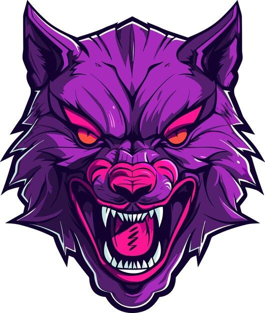 Wild Wolf Head Vector Majestic Mammal Illustration