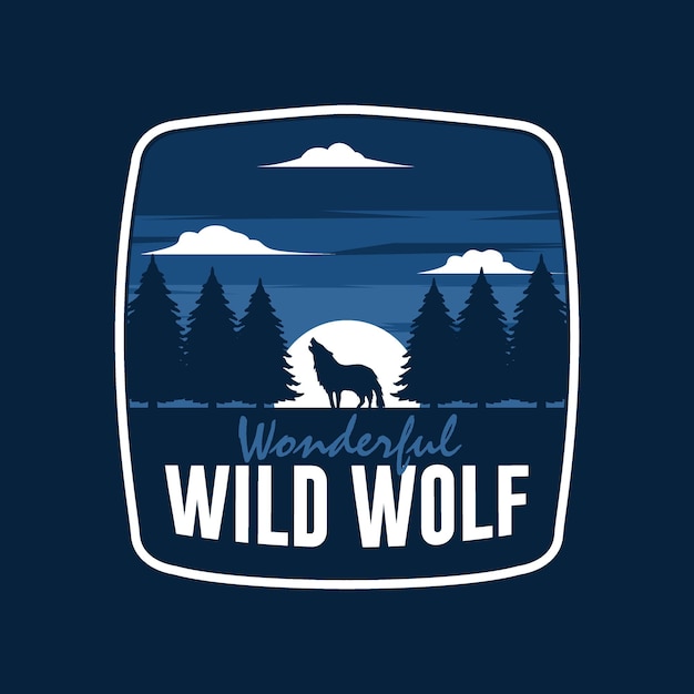 Wild wolf t shirt graphic illustration