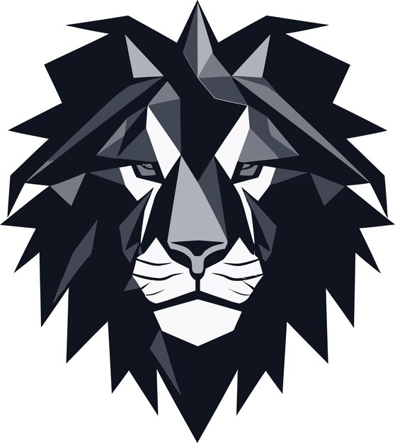 Vettore wildcat excellence lion icon excellence sleek monarch black vector lion logo (logo del leone vettoriale nero)