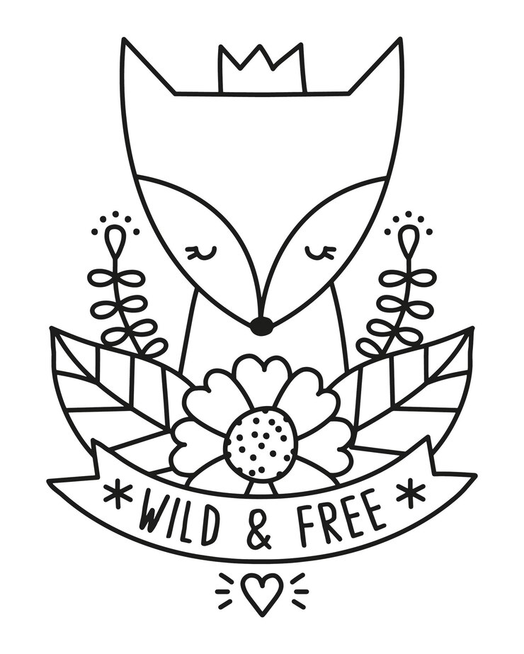 Vector wilde en gratis vos bloemen vector illustratie