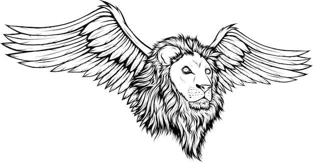 Wilde Leeuw Vector Pictogram Logo Ontwerp Mascotte Pictogram