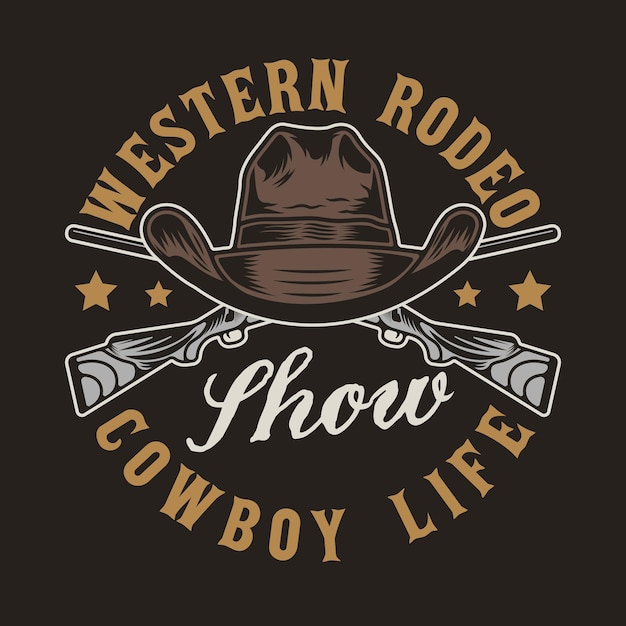 Wilde westenkanonnen en cowboyhoed