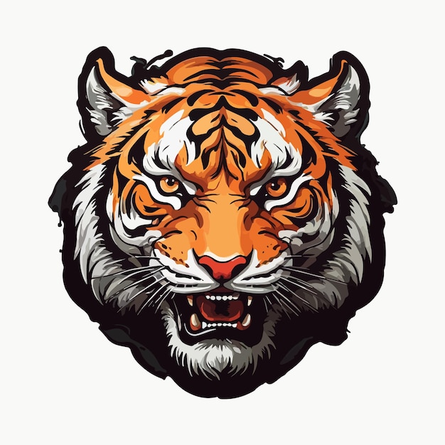 Vector wildere kracht agressieve tijger illustratie