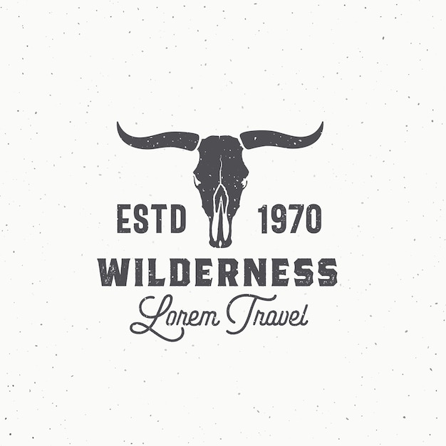 Vector wilderness abstract  sign, symbol or logo template.