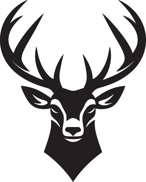 Wilderness Elegance Deer Head Icon Design Natures Emblem Deer Head Logo Vector Design