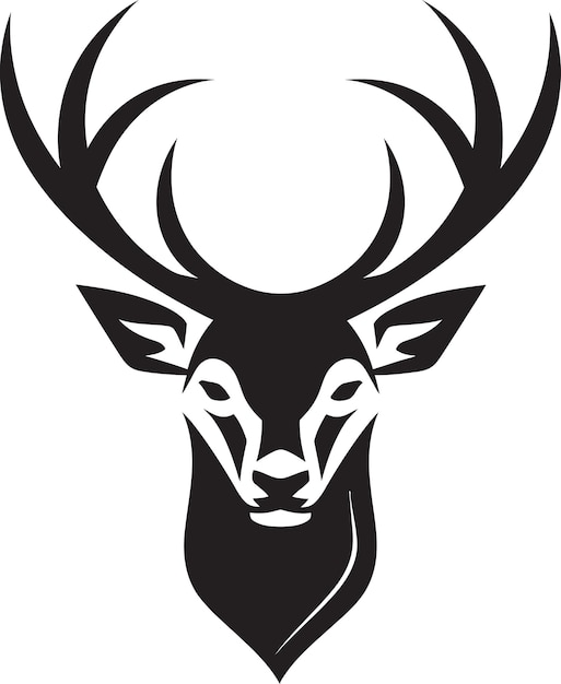 Wilderness Majesty Deer Head Emblem Vector Elegance van het Wild Deer Head Icon Design