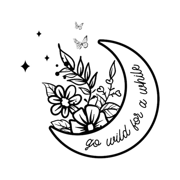 Wildflower Celestial Illustration Design
