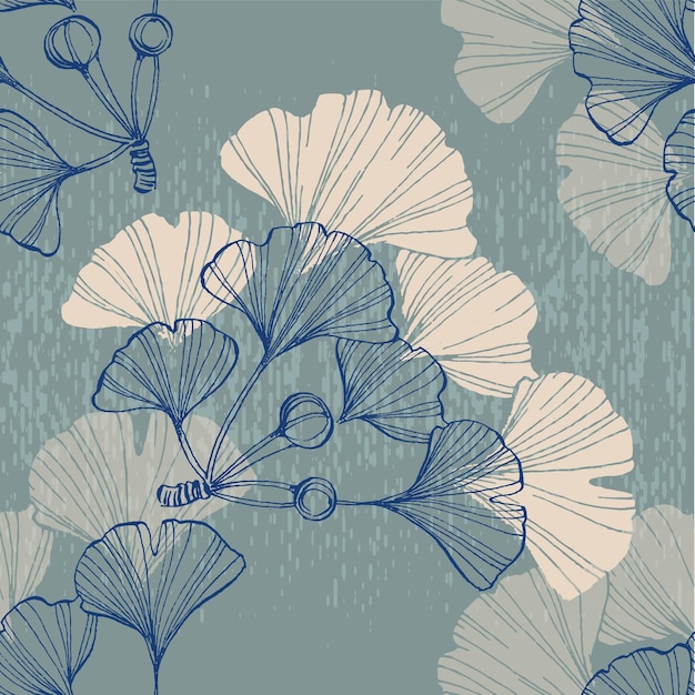 Wildflower Ginkgo flower pattern