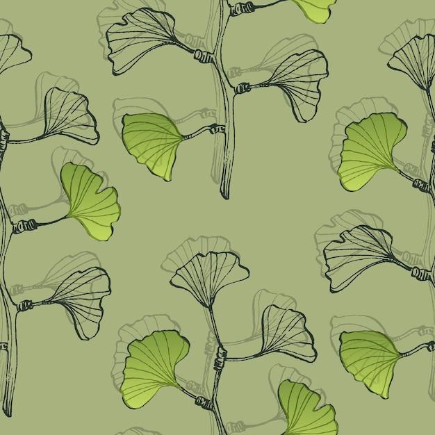 Wildflower Ginkgo flower pattern