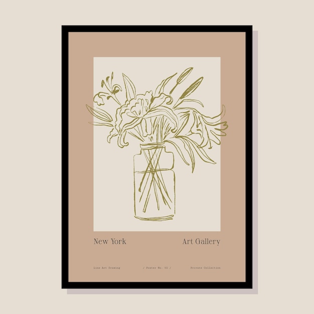 Wildflowers and botanical vector illustrations for your wall art gallery