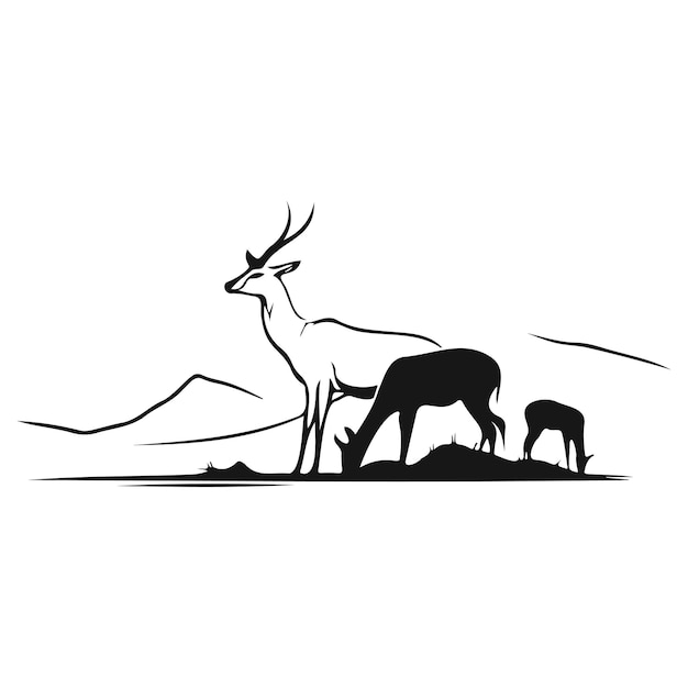 Vector wildlife_deer_b