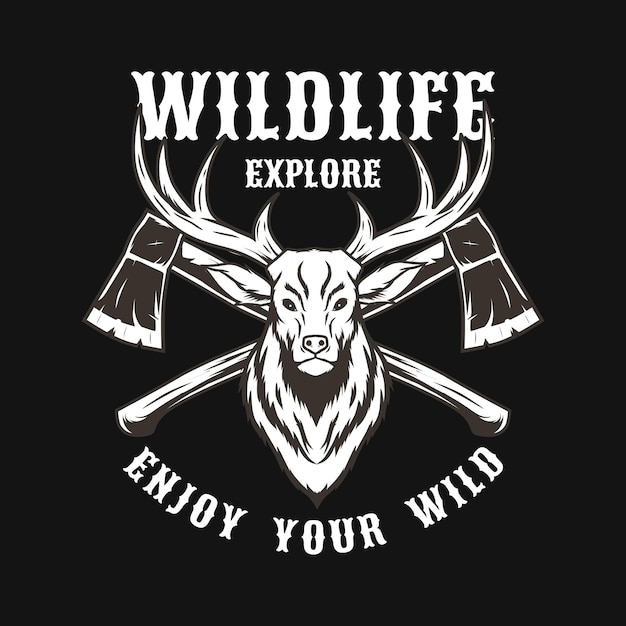 wildlife explore logo badge design