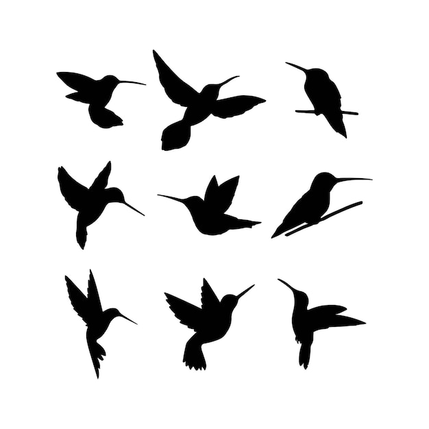 Wildlife Icons Bird Silhouettes