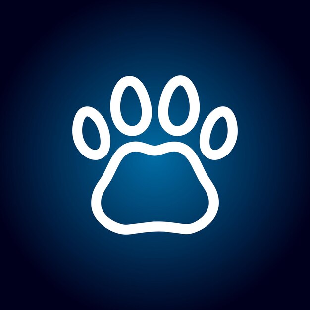 Vector wildlife paw print