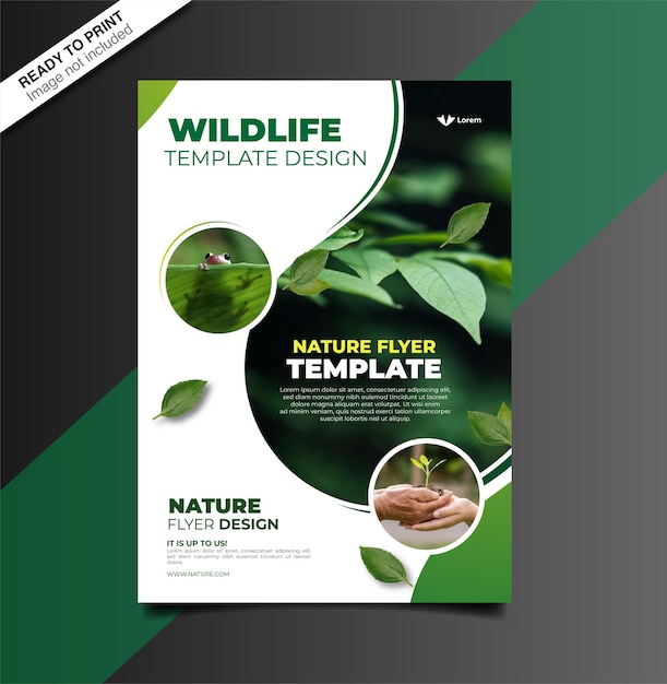 Vector wildlife template design