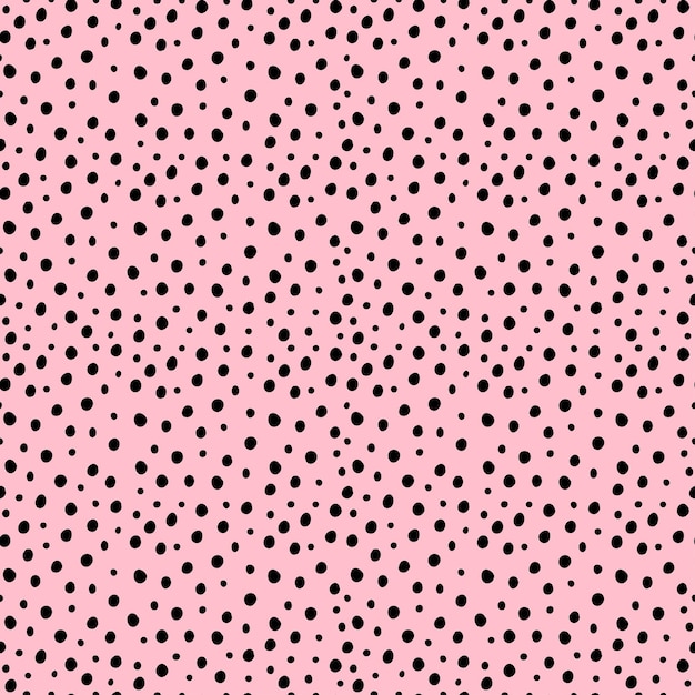 Willekeurig klein zwart polka dot vector naadloos patroon