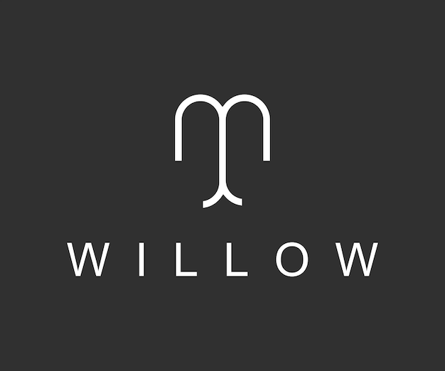 Willow logo icon vector designs