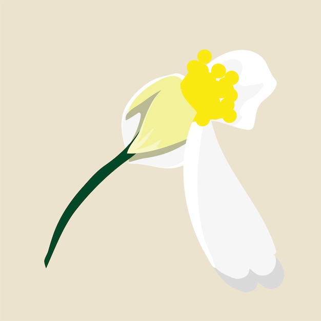 Wilted flower element vector illustration design