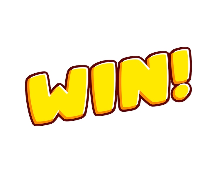 Vector win celebration of jackpot lettering isolated on white colourful text effect design vector text or inscriptions in english the modern and creative design has red orange yellow colors