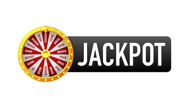 Win the jackpot Spin fortune to winner jackpot Big win concept Casino jackpot Vector illustration