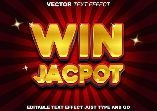 WIN JACKPOT TEKST EFFECT