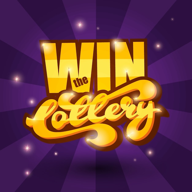 Vector win the lottery banner design