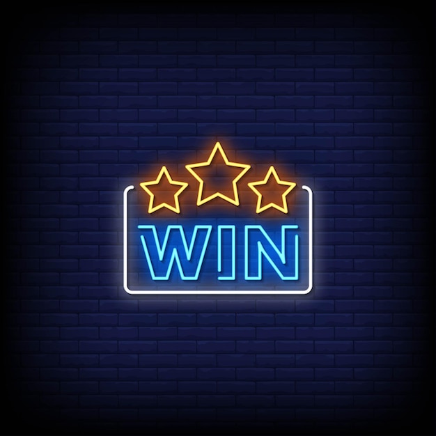 Win Neon Signs Style Text  