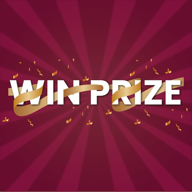 Win Prize Vector Art Design Image