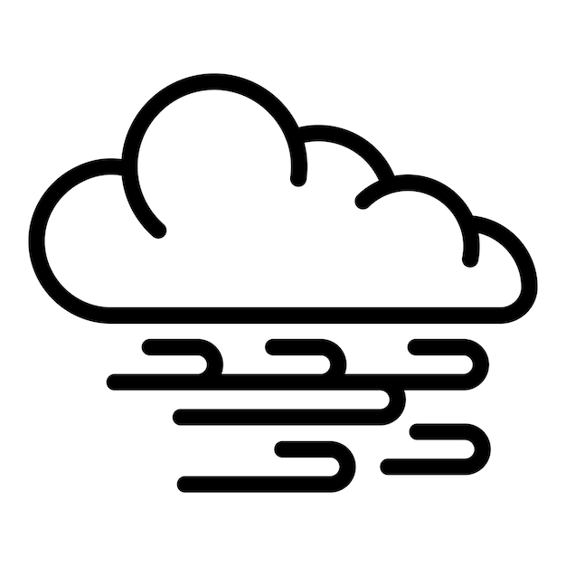 風雲アイコン白い背景で隔離の web デザインの概要風雲ベクトル アイコン