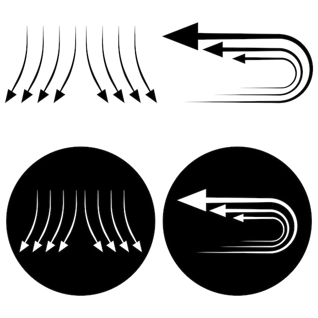 дизайн логотипа иллюстрации вектора значка направления ветра