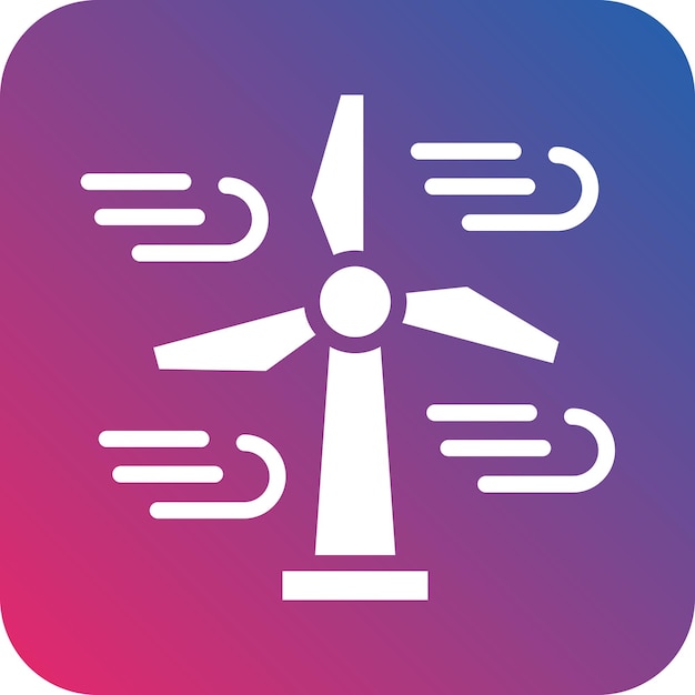 Vector wind energy icon style