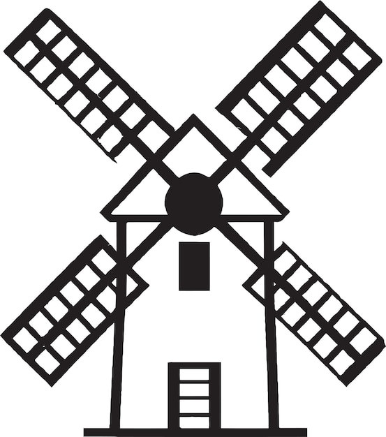 Wind energy turbine symbol graphic