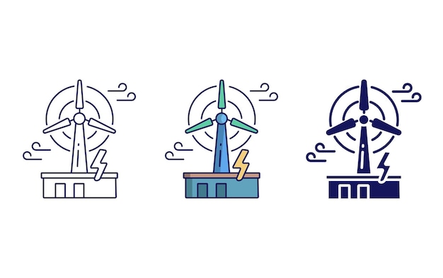 wind energy vector icon